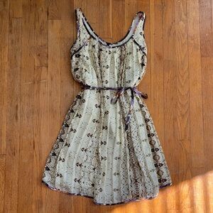 Ark & Co. Sleeveless Snake Print Dress with Belt